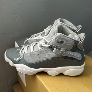 Jordan 6 Rings, cool gray/white-wolf gray size 9